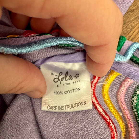 Lola And The Boys Purple Rainbow Wave Shorts Girls Size 4 - Picture 4 of 4